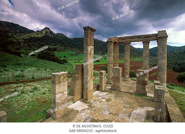 Ruins of the Temple of Antas, Fluminimaggiore, Sardinia, Italy, Punic-Roman civilization, 5th century BC-3rd century AD