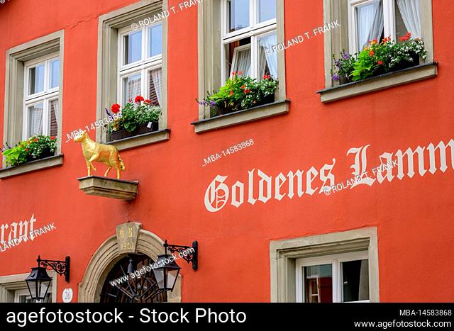 Germany, Bavaria, Dinkelsbühl, Gasthaus Goldenes Lamm