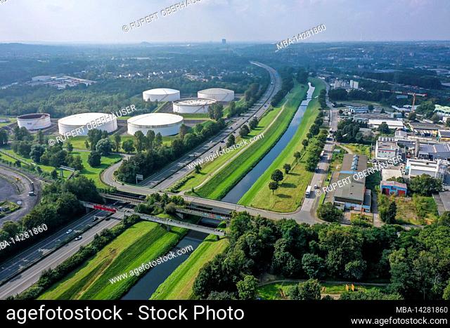 Bottrop, North Rhine-Westphalia, Germany - The Emscher River has been completely free of wastewater since January 2022 following the construction of a parallel...