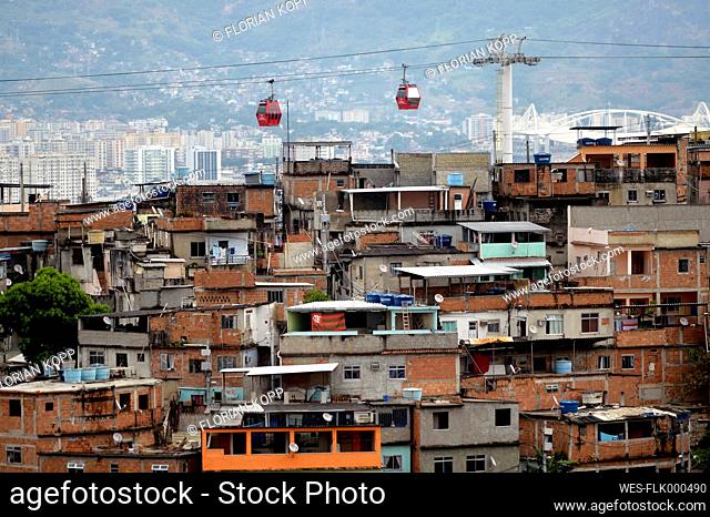 Brazil, Rio de Janeiro, view of Favela Complexo do Alemao
