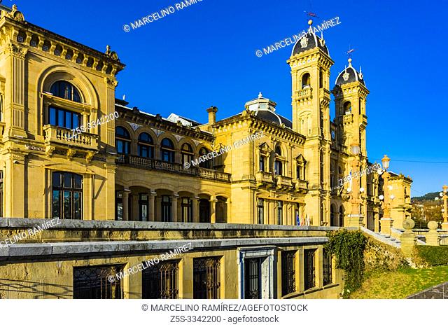 The City Hall, former casino built in 1887, San Sebastian, Gipuzkoa, Donostialdea, Basque Country, Spain, Europe