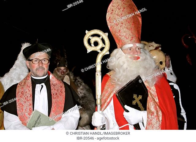 The traditional Mitterndorfer Nikolausplay is celebrated in the small village of Krungl Styria Austria