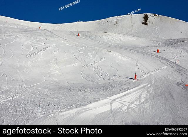 View of the ski slopes of Val d'Allos
