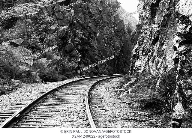 Crawford Notch State Park - Crawford Notch Pass along the Maine Central Railroad in the White Mountains, New Hampshire USA