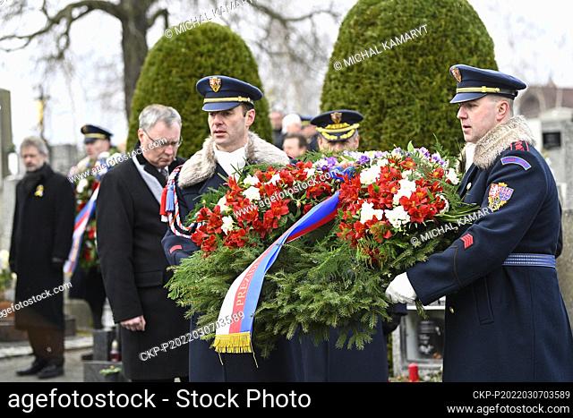 The wreaths were laid at the grave of first Czechoslovak president Tomas Garrigue Masaryk in Lany near Prague on his 172th birth anniversary, on March 7, 2022