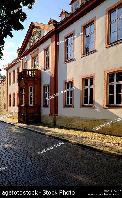 old town with beautiful town houses in naumburg / saale on the romanesque road, burgenlandkreis, saxony-anhalt, germany