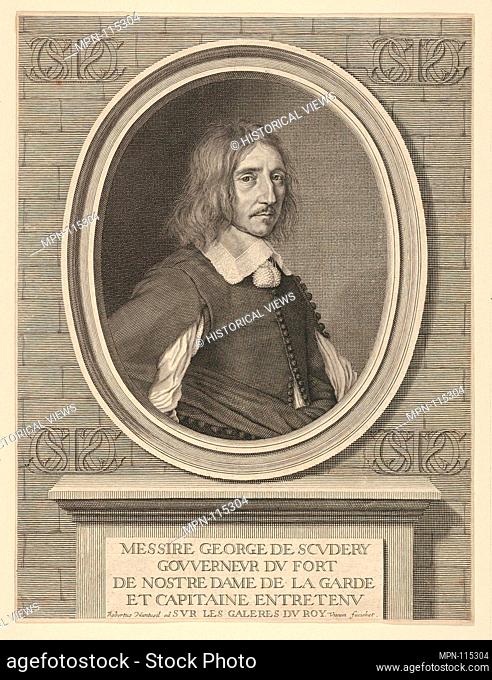 Georges de Scudéry. Artist: Robert Nanteuil (French, Reims 1623-1678 Paris); Date: ca. 1654; Medium: Engraving; first state of four (petitjean & Wickert);...