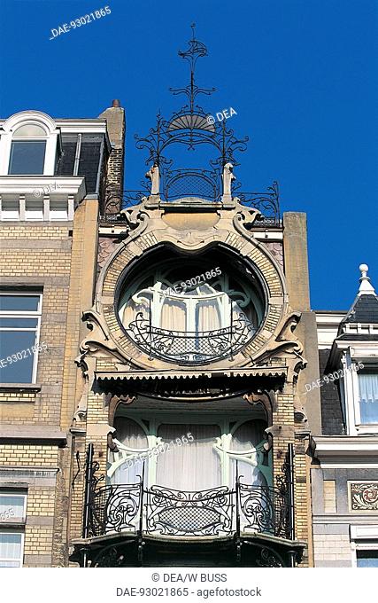 Belgium - Brussels. Art Nouveau. House of the painter Saint-Cyr. Detail