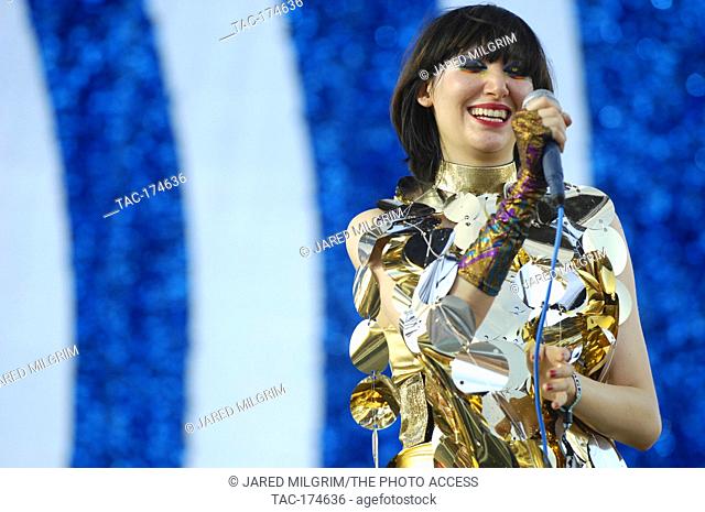 Karen O of Yeah Yeah Yeahs performs at the 2009 Coachella Music Festival in Indio