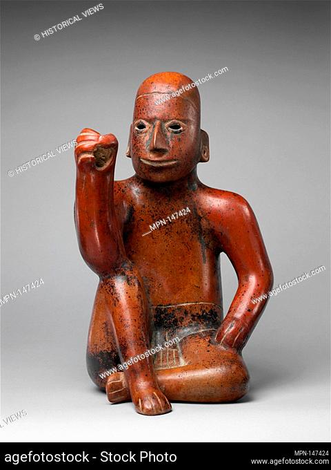 Standard Bearer (?). Date: 200 B.C.-A.D. 300; Geography: Mexico, Mesoamerica, Colima; Culture: Colima; Medium: Ceramic; Dimensions: H.15 3/8 x W