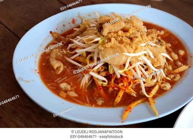 Deep Fried Spicy Minced Pork Or Fried Spicy Pork Ball Salad(Laab Moo Tod) , Thai food