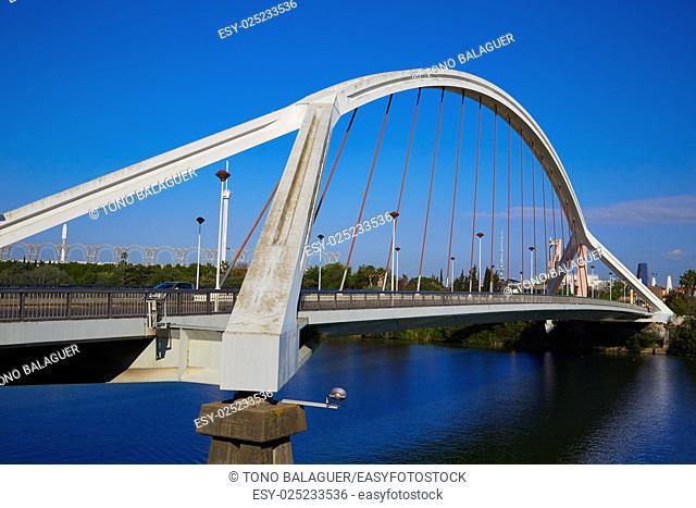 Seville Puente de la Barqueta bridge Sevilla Andalusia spain