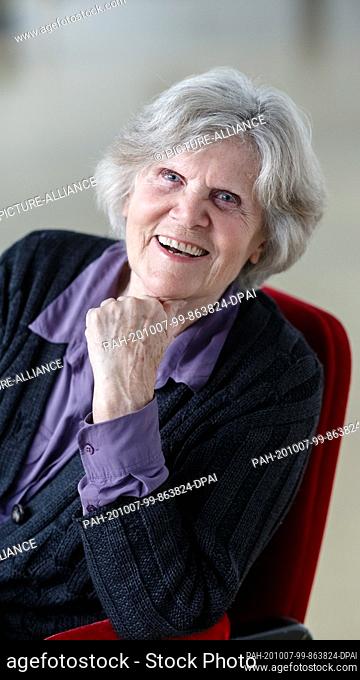 06 October 2020, Hamburg: The German soprano Anja Silja sits in the foyer of the Deutsches Schauspielhaus in Hamburg. The 80-year-old will sing there seven...