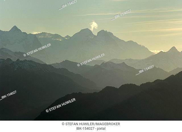 Panorama of the alps, Central Switzerland, Schwyz, Switzerland