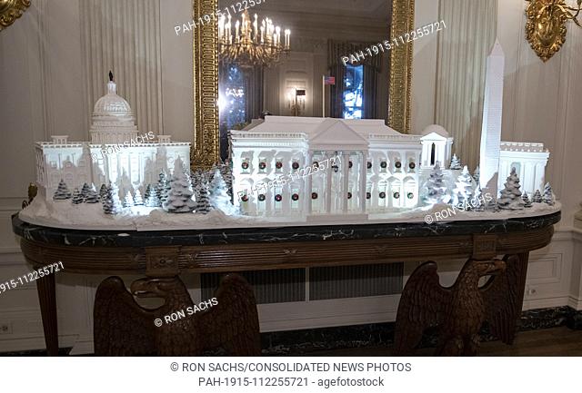 The 2018 White House Christmas decorations, with the theme ""American Treasures"" which were personally selected by first lady Melania Trump