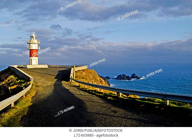Ortegal lighthouse in Ortegal cape. Costa da Morte. Concello de Cariño. La Coruña province. Galicia. Spain