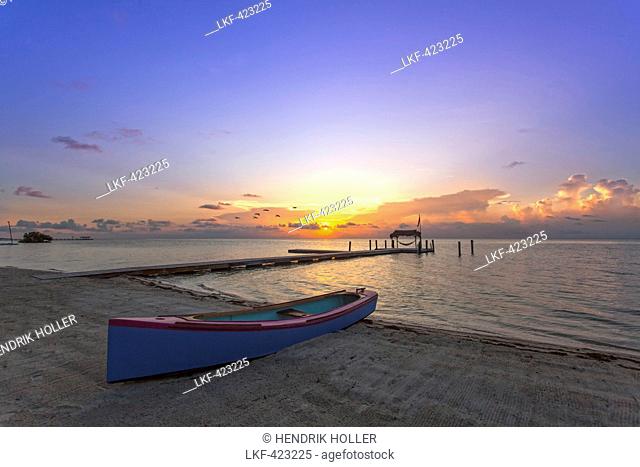 Beach at sunrise, Moorings Village Resort, Islamorada, Florida Keys, Florida, USA