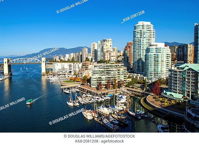 Buildings on the north shore of False Creek, Vancouver, BC, Canada