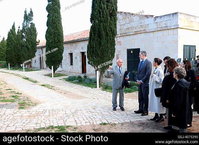 King Felipe VI of Spain, Queen Letizia of Spain visit La Isla del rey on January 12, 2023 in Menorca, Spain