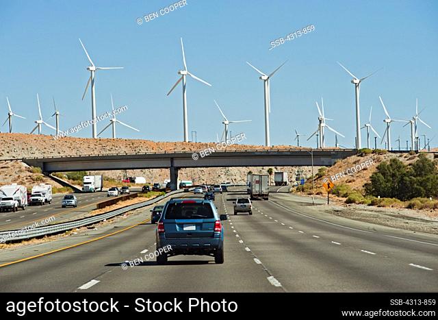 Windfarm Seen From Interstate Highway 10