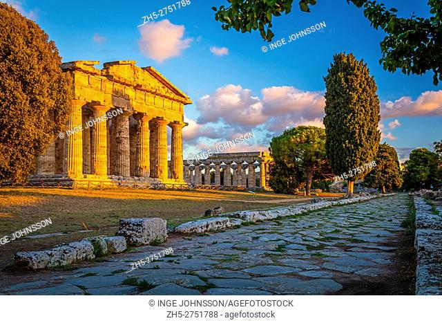 Paestum was a major ancient Greek city on the coast of the Tyrrhenian Sea in Magna Graecia (southern Italy). The ruins of Paestum are famous for their three...