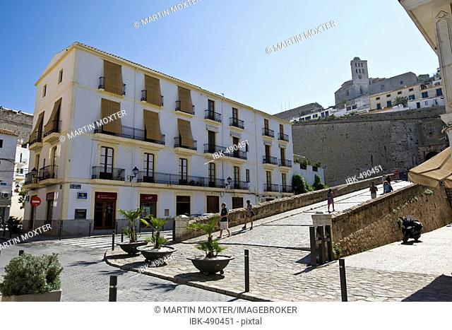 Old town of Eivissa, Dalt Vila, Ibiza, Baleares, Spain
