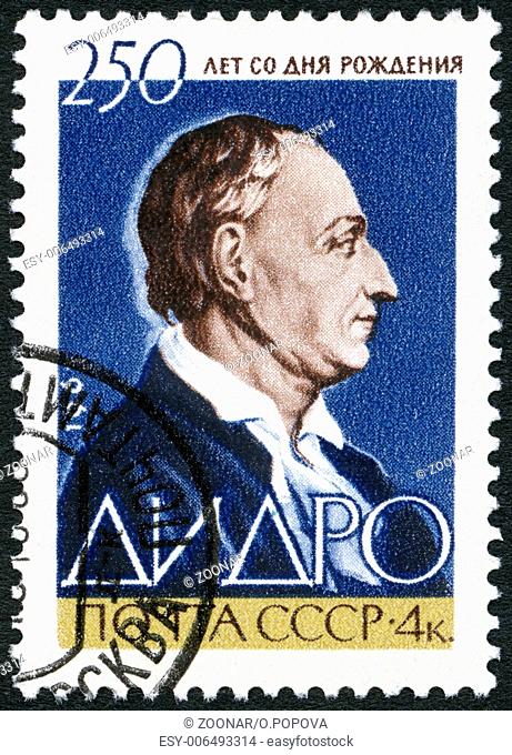 USSR - 1963: shows Denis Diderot (1713-1784), French philosopher and encyclopedist