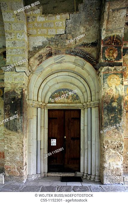 Serbia, Sopocani, near Novi Pazar, St Trinity Church, 1260-1268, UNESCO Heritage, 1979, Orthodox, christian, religious, colour, interior, indoor, frescos