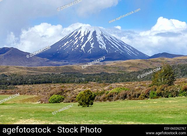 Scenery around Mount Tongariro at the North Island of New Zealand