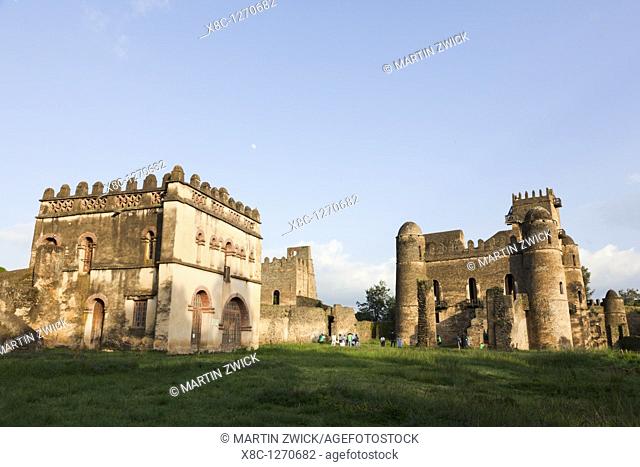 Fasil Ghebbi, fortress like royal enclosure, Gonder, Ethiopia  The palace of Fasiladas on the right, to the left the library of Johannes I  The library was...