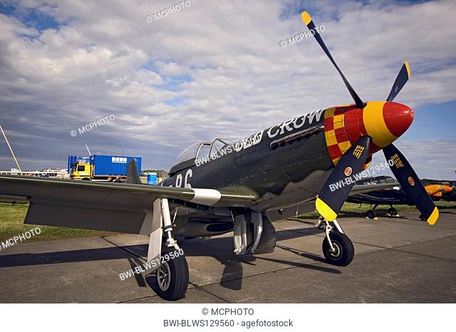 North American P-51D Mustang on the ground at Sola Airshow June 2007, Norway