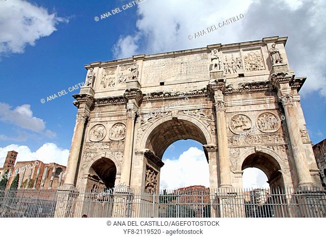 Arch of Constantine in Rome next Coliseum