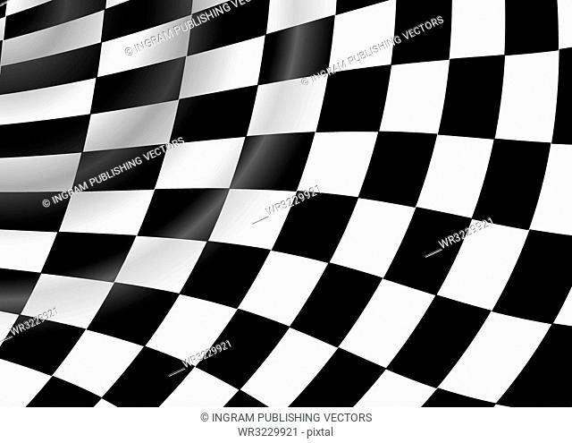 curved checkered flag in a tunnel like background an ideal desktop