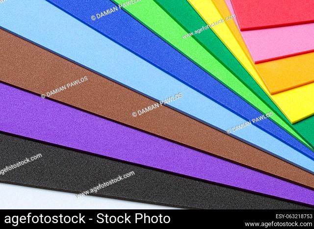 Assorted foam sheets in vibrant rainbow colors