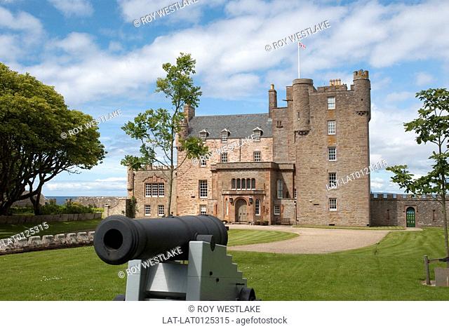 The Castle of Mey is a 15th century tower house on the coast of Caithness, the private residence of the late Queen Mother and left in trust to the nation