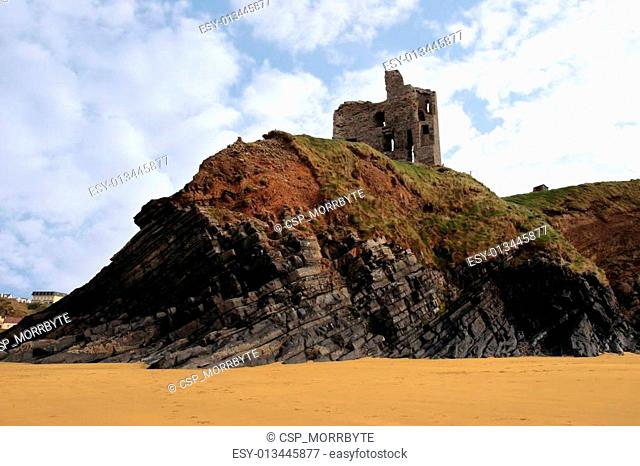 old castle ruin on a high cliff