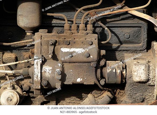 Old Spanish EBRO tractor engine