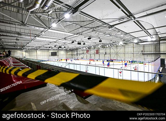 Daugava Arena during the training session of Czech team within the IIHF Ice Hockey World Championship in Riga, Latvia, May 17, 2023