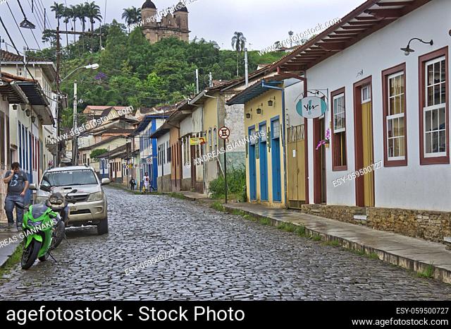 Mariana, Old city street view, Brazil, South America