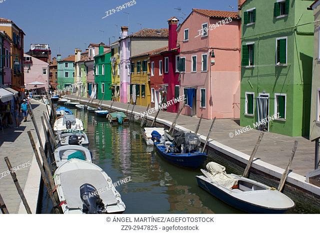 Colourful houses. Burano, Venice, Italy