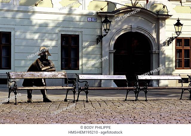 Slovakia, Bratislava, Hlavné namestie Square Main Square, sculpture called The French Soldier