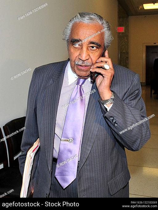 United States Representative Charlie Rangel (Democrat of New York) returns to his Capitol Hill office on Tuesday, November 30, 2010