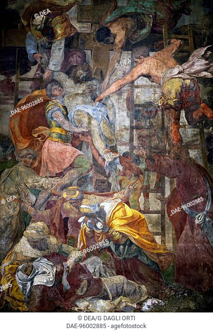 Deposition, 1541, fresco by Daniele da Volterra (1509-1566), Church of the Santissima Trinita dei Monti, Rome. Italy, 16th century