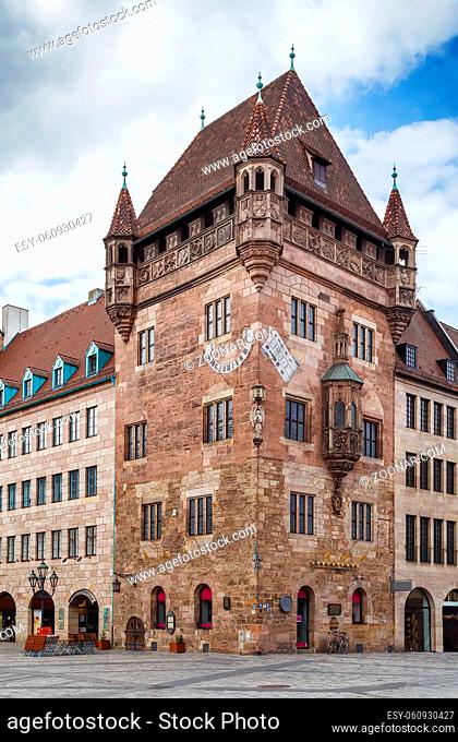 Nassau House is residential tower built in the Romanesque - Gothic style, Nuremberg, Germany