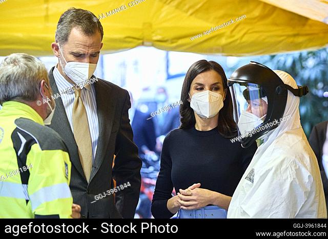 King Felipe VI of Spain, Queen Letizia of Spain attends Commemoration of the 30th anniversary of the creation of SAMUR- Proteccion Civil at Cibeles Palace on...