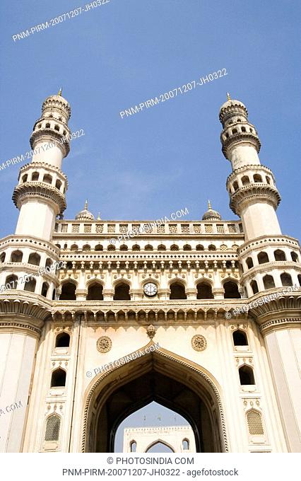Low angle view of a mosque, Charminar, Hyderabad, Andhra Pradesh, India