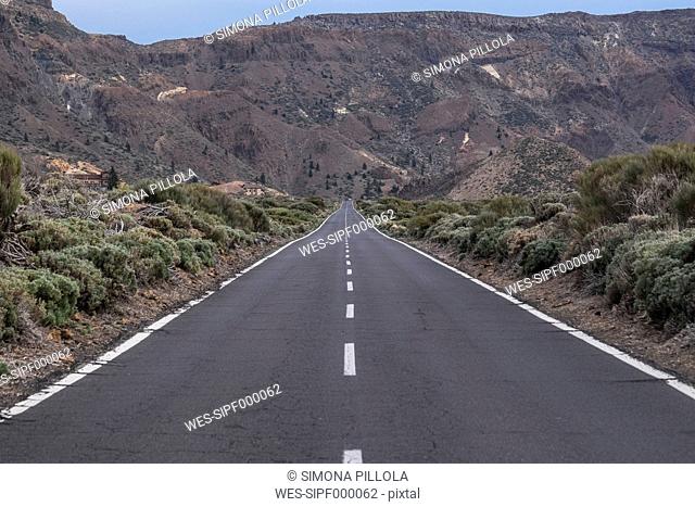 Spain, Canary Islands, Tenerife, Teide National Park, road