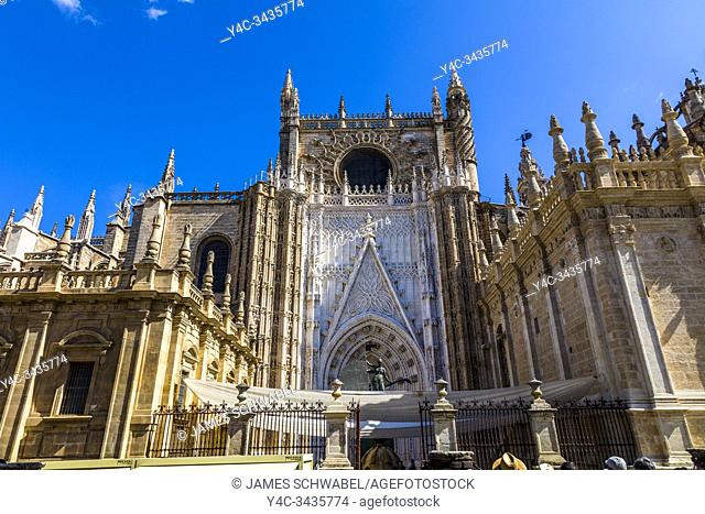 The Cathedral of Seville Spain is the largest Christian Gothic cathedral in the world