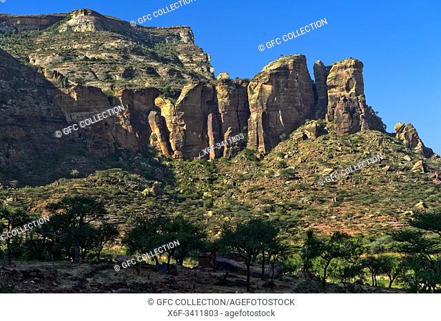 Gheralta Mountains, northern part of the East African Rift Valley, Hawzien, Tigray, Ethiopia