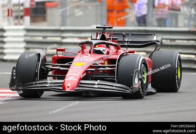 Monaco, Monte Carlo - May 29, 2022: FIA Formula 1 World Championship, Monaco Grand Prix with Racing Track Atmosphere, Scuderia Ferrari